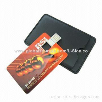 Free Logo Printing Business Card USB Flash Drive for Promotions with 20Mbps Reading Speed